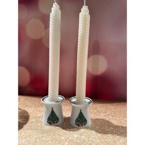 Vintage Noël Porcelle Pair of Candleholders – Designed by Don Schreckengost (197
